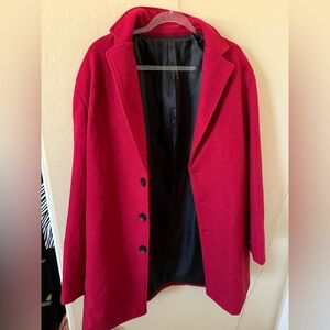 Men’s red trench coat